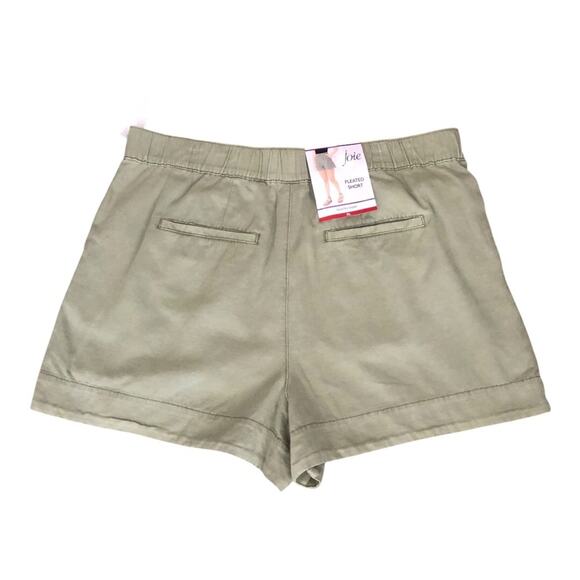 Joie NWT Women Flattering Pleated High Rise Subtle A-line Shorts XL Faded Cactus - Picture 2 of 15